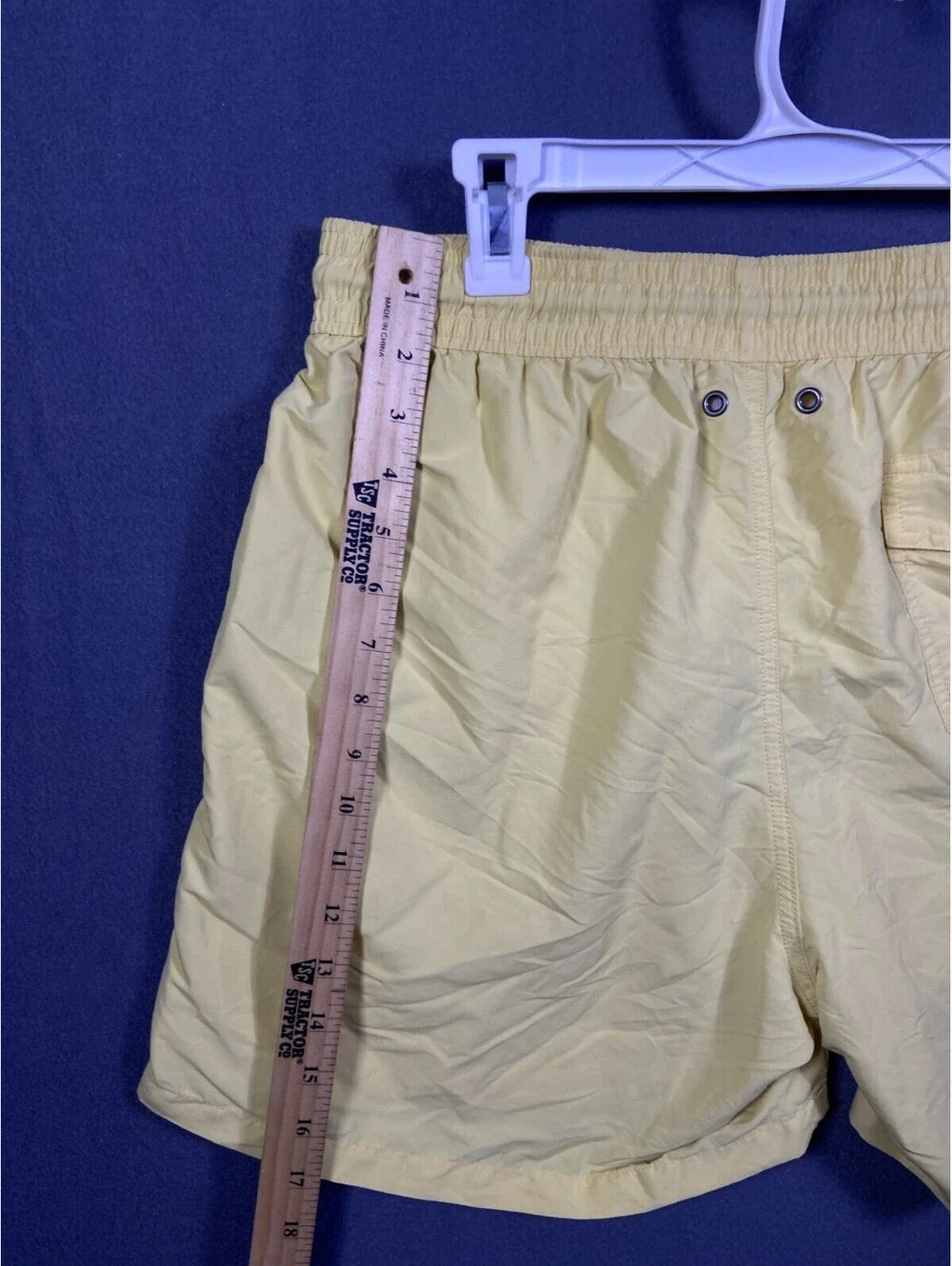 Mens Polo Ralph Lauren Traveler Slim Fit Yellow Nylon Swim Shorts Trunks XL EUC!